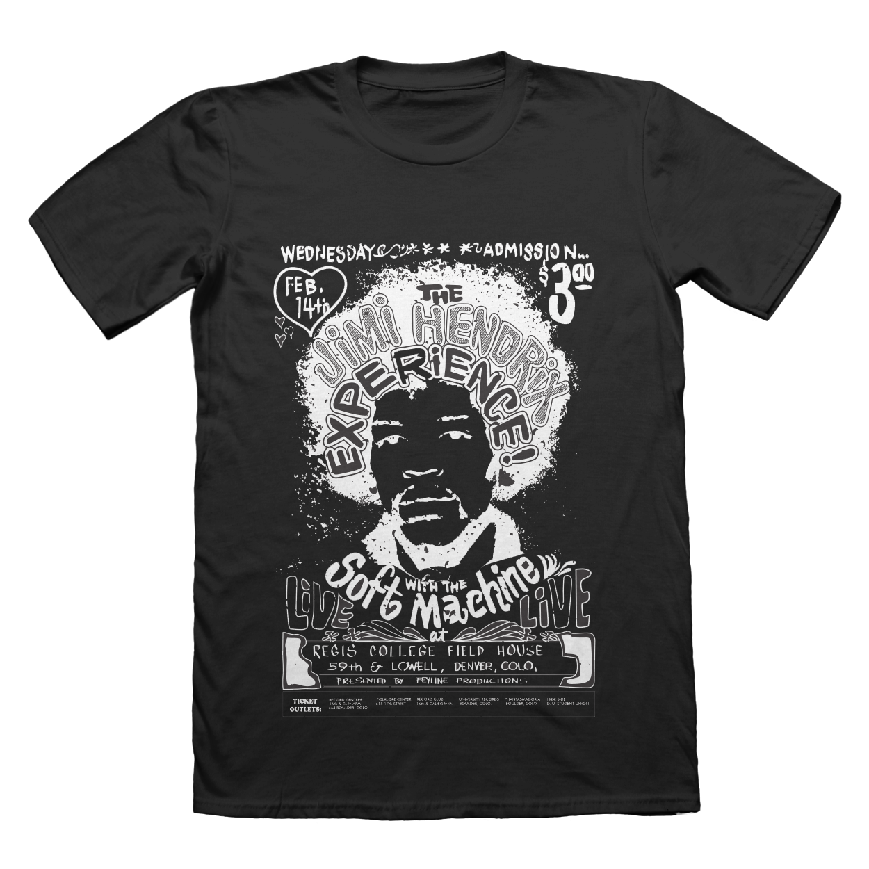 Jimi Hendrix Vintage T Shirt – Experience Flyer Design
