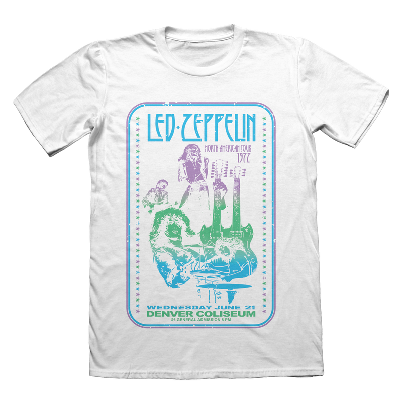 Led Zeppelin at Denver Coliseum, 1972 | Feyline Original Flyer Tee