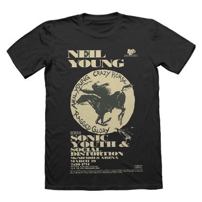 Neil Young T Shirt - Ragged Glory Tour Design