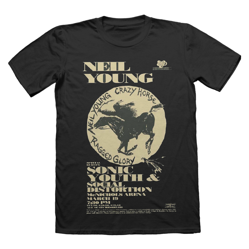 Neil Young and Crazy Horse at McNichols Arena | Feyline Original Flyer Tee