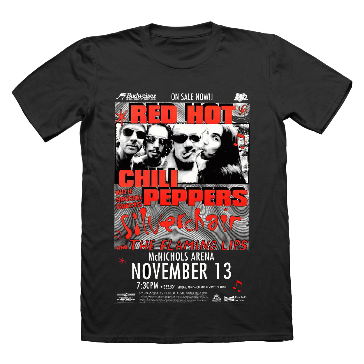 Shop Red Hot Chili Peppers Tee – Classic Band Graphic – Feyline Merch