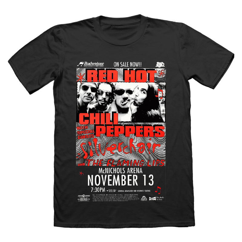 Red Hot Chili Peppers at McNichols Arena | Feyline Original Flyer Tee