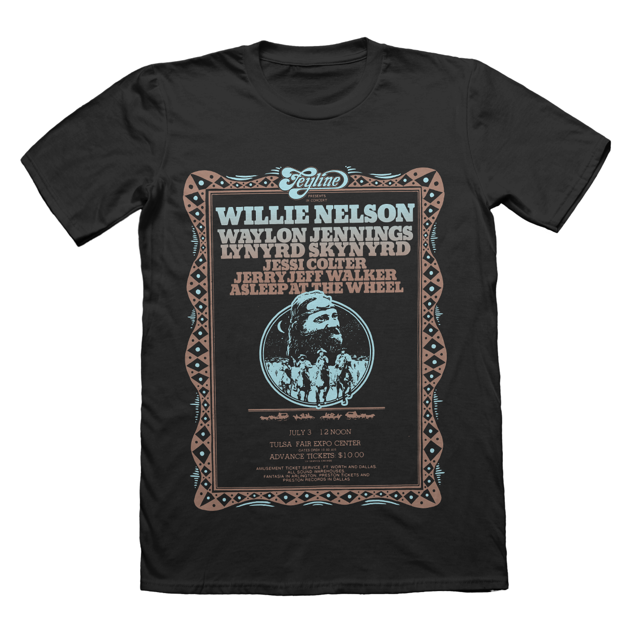 Willie Nelson & Friends Tulsa Fairgrounds Vintage Tee | Feyline Merch