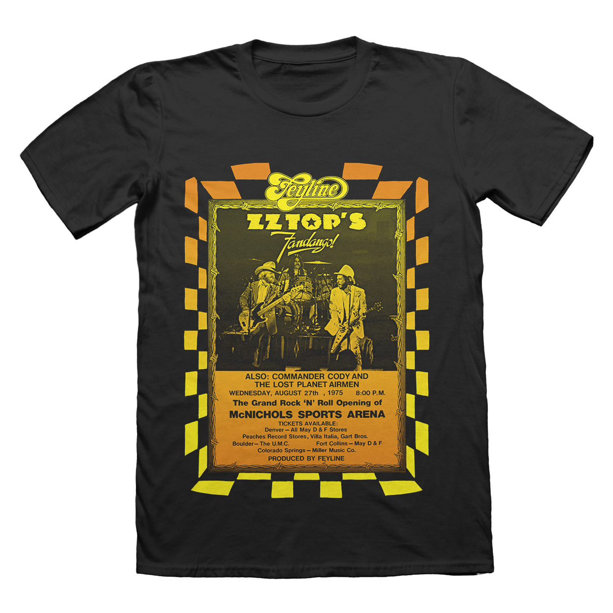 ZZ Top 1975 McNichols Arena Tee
