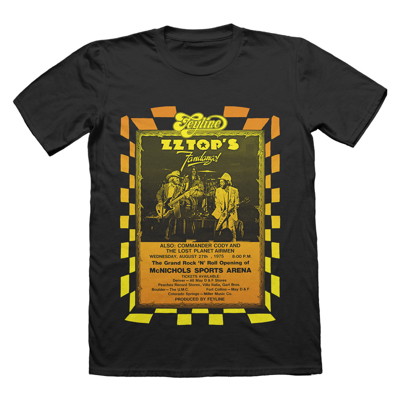 ZZ Top at McNichols Arena, 1975 | Feyline Original Flyer Tee