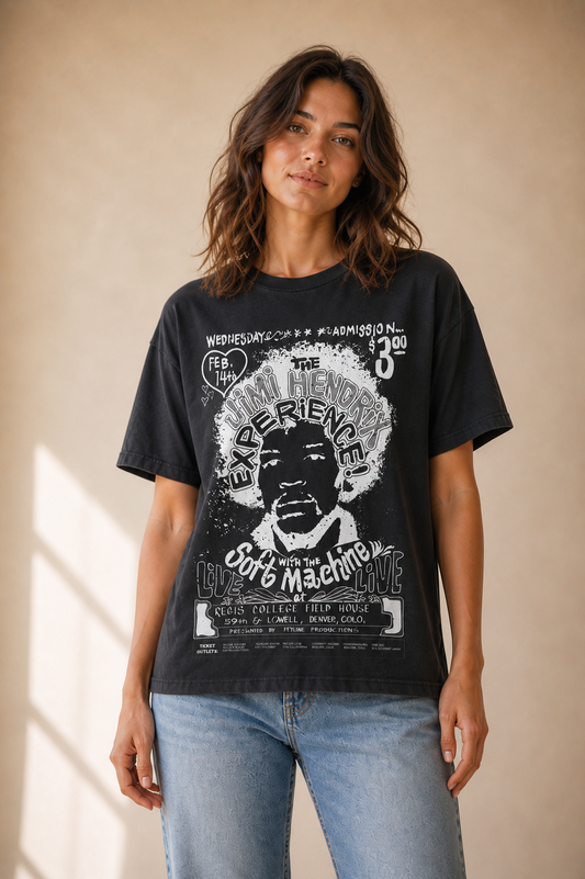 Jimi Hendrix Vintage T Shirt – Experience Flyer Design
